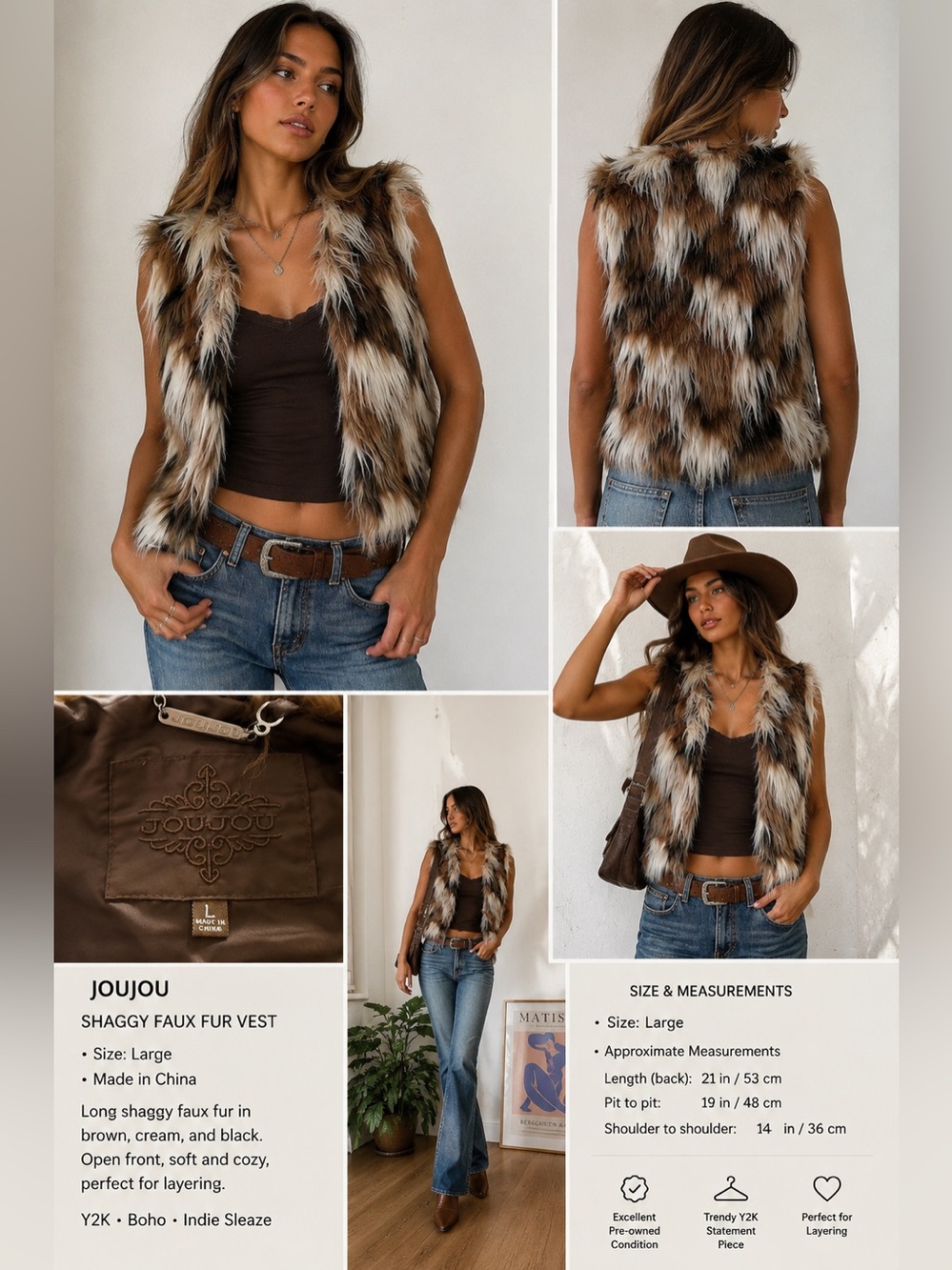 Y2K Jou Jou Faux Fur Vest - FUNNNNN